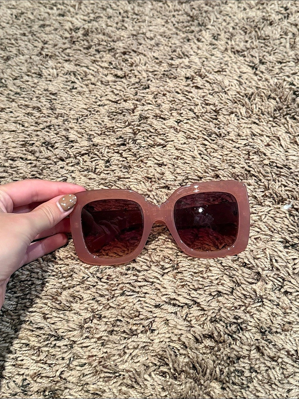Pink Square Frame Sunglasses Like New
